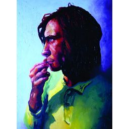 Inephos Blue & Green Self Portrait Canvas Wall Arts-image-46