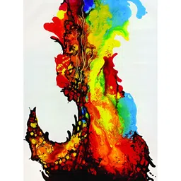 Inephos Red & Blue Canvas Abstract Beautiful Modern Wall Painting-image-82