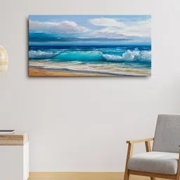 999Store Blue & White Beach Canvas Painting Wall Art-image-6