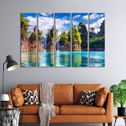 999Store Multicoloured Set Of 5 Nature Painting Framed Wall Art-image-14
