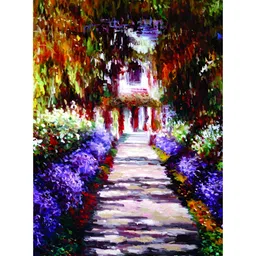 Inephos Purple & Green Canvas Floral and Botanical Nature Modern Art Wall Painting-image-71