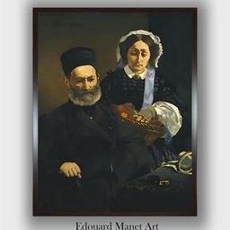 The Art House Brown & Black Artist's Parents Wooden Framed Painting Wall Art-image-35