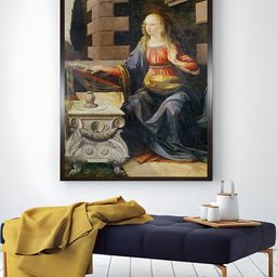 The Art House Beige & Blue Canvas Painting Wall Art-image-77