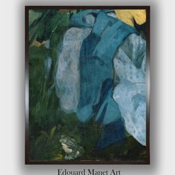 The Art House Black & Blue Wooden Framed Painting Wall Art-image-49