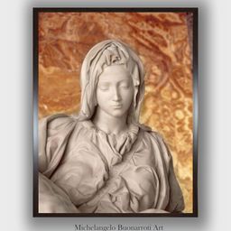 The Art House Beige Pieta Wooden Framed Painting Wall Art-image-88