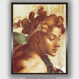 The Art House Brown & White Chapel Sistine Wooden Framed Canvas Painting Wall Art-image-111