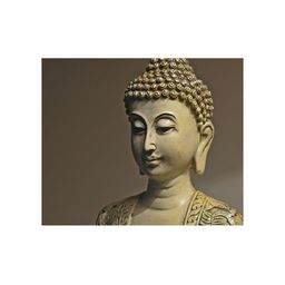 Inephos Brown & Black Buddha Canvas Religious Wall Painting-4