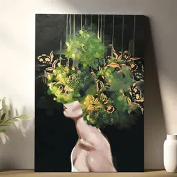 Art Street Green & Black Garden Canvas Painting Wall Art-image-19
