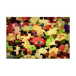 Inephos Green & Pink Abstract Canvas Painting Framed Wall Art-image-61