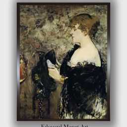 The Art House Black & White At the Milliner's Wooden Framed Painting Wall Art-image-1