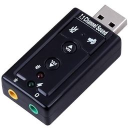 VYAR Hi-Speed USB 2.0 7.1-Channel Virtual USB 3D Stereo Audio Adapter External Sound Card with 3.5 mm Audio and Microphone Ports, Internal Amplifier and Volume Controls image 1