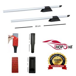 SHOPONE Car Stylish Roof Rails (Drill Free) in Rocket Curve Design in Silver Colour 112 CM for S-presso image 3