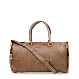 Man Arden Men Tan Brown Solid Duffel Bag-image-10