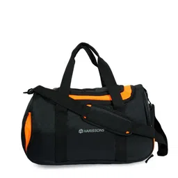 Harissons Black & Orange Solid Duffel Bag-image-76