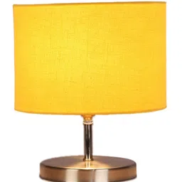 Devansh Yellow Steel Table Lamp With Cotton Shade image 5