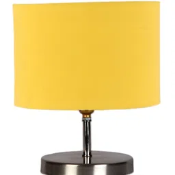 Devansh Yellow Steel Table Lamp With Cotton Shade image 4