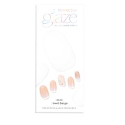 Dashing Diva Beige Glaze Jewel Gel Nail-image-79