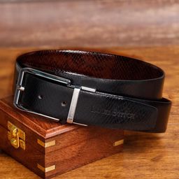 LOUIS STITCH Men Textured Leather Reversible Formal Belt-picture-18