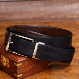 LOUIS STITCH Men Leather Reversible Formal Belt-image-68