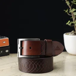 Alvaro Castagnino Men Textured Leather Belt-image-98