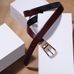 Louis Philippe Men Textured Leather Formal Belt-image-76