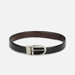 Louis Philippe Men Textured Leather Reversible Formal Belt-image-61