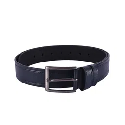 BuckleUp Men Navy Blue & Black Leather Formal Belt-image-18