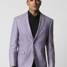 Van Heusen Slim-Fit Single Breasted Self Design Blazer-picture-45