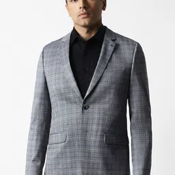 Van Heusen Men Checked Slim-Fit Single-Breasted Formal Blazer-picture-26