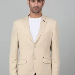 Cantabil Self Design Notched Lapel Collar Single-Breasted Slim Fit Casual Blazer-image-75