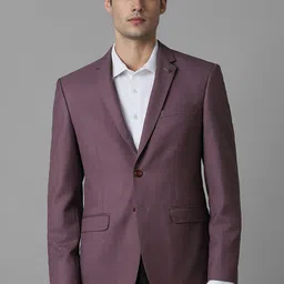 Louis Philippe Men Textured Notched Lapel Long Sleeves Single Breasted Blazers-picture-29