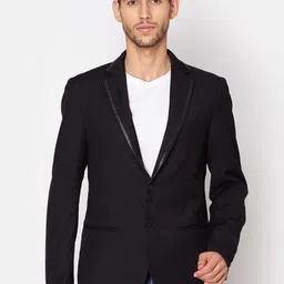 Antony Morato Men Black Solid Slim-Fit Single-Breasted Casual Blazer-picture-44