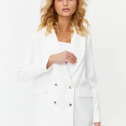 Trendyol Notched Lapel Double-breasted Casual Blazer-picture-35