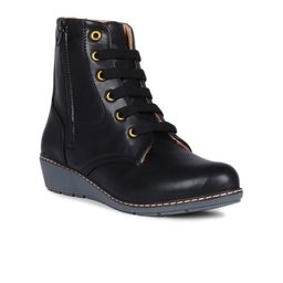 The Roadster Lifestyle Co. Women Black Mid Top Wedges Regular Boots-image-79