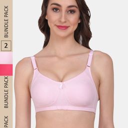 Amour Secret Pack Of 2 Non Padded Seamless Bra-image-5