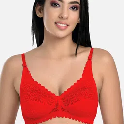 StyFun Pack Of 2 Beige & Red Non Padded & Non Wired Floral Bra-picture-16