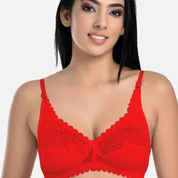 StyFun Pack Of 2 Green & Red Non Padded & Non Wired Floral Bra-picture-17