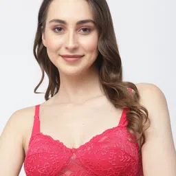 Docare Floral Non Padded All Day Comfort Non-Wired Cotton Bralette Lace Bra-image-24
