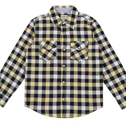 Pepe Jeans Boys Yellow Buffalo Checked Casual Shirt-image-127