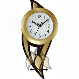 Attractionz Gold-Toned & White Wall Clock-image-86