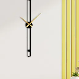 THE ARTMENT Black & Gold-Toned Geometric Contemporary Wall Clock-image-35