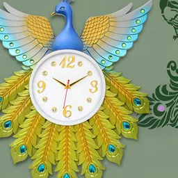 Attractionz Yellow and White Textured Contemporary Analogue Wall Clock-29