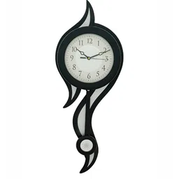 CHRONIKLE Black & Black Analogue Contemporary Pendulum Wall Clock-image-32