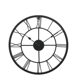 CHRONIKLE Black Round Contemporary Wall Clock-image-90