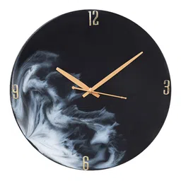 CHRONIKLE Black & White Wooden Round Contemporary Wall Clock-image-12