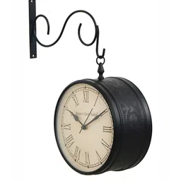 CHRONIKLE Black Analogue Contemporary Round Shaped Wall Clock-image-16