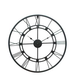 CHRONIKLE Black Analogue Contemporary Rounded Wall Clock-image-22