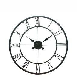 CHRONIKLE Black Round Analogue Contemporary Wall Clock-image-17