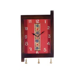 AAKRITI ART CREATIONS Brown Printed Traditional Wall Clock-23