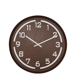 CHRONIKLE Brown & White Textured Analogue Contemporary Wall Clock-image-10